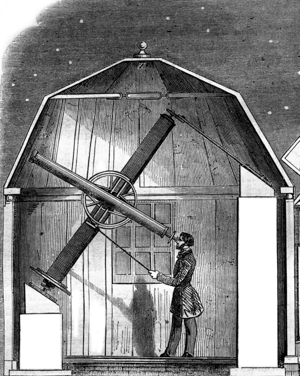 夢の天文台のモノクロ挿絵